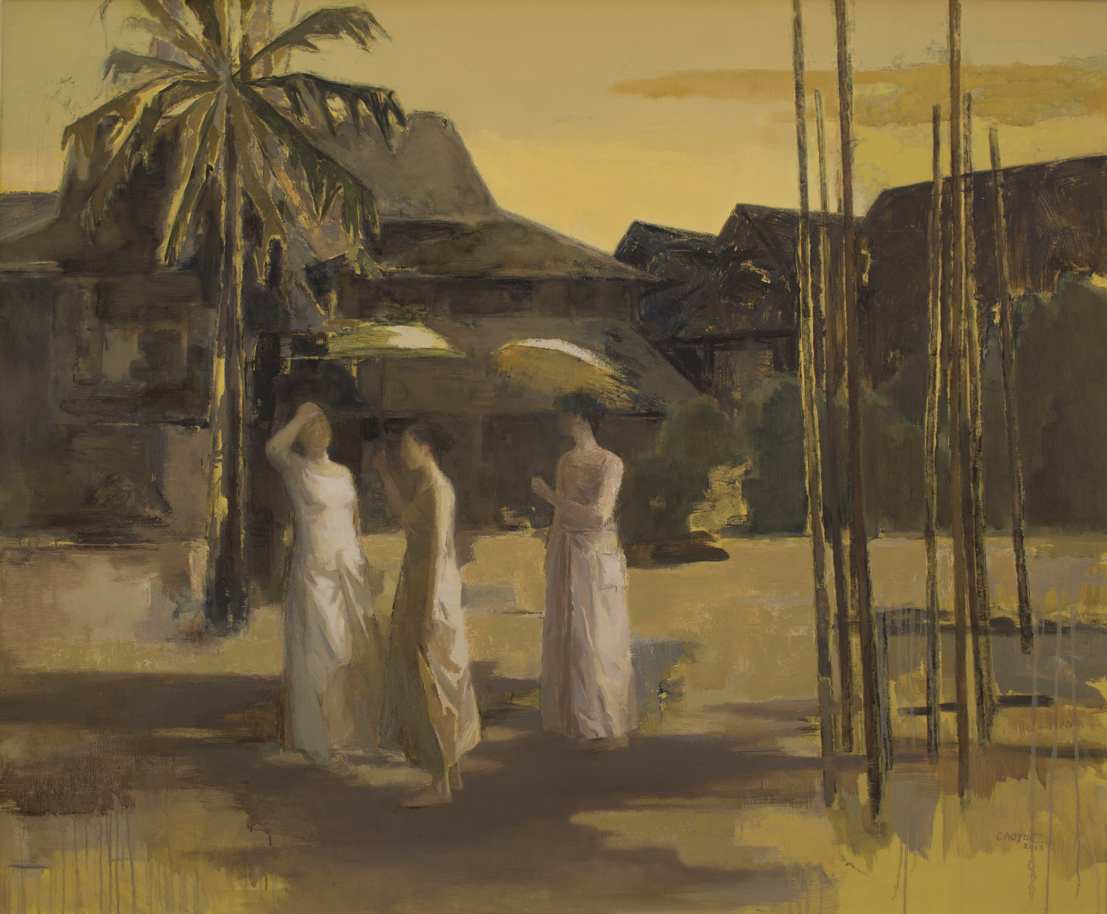 曹悦 《曼听寨的晌午》 油画 150x180cm 2013年.jpg