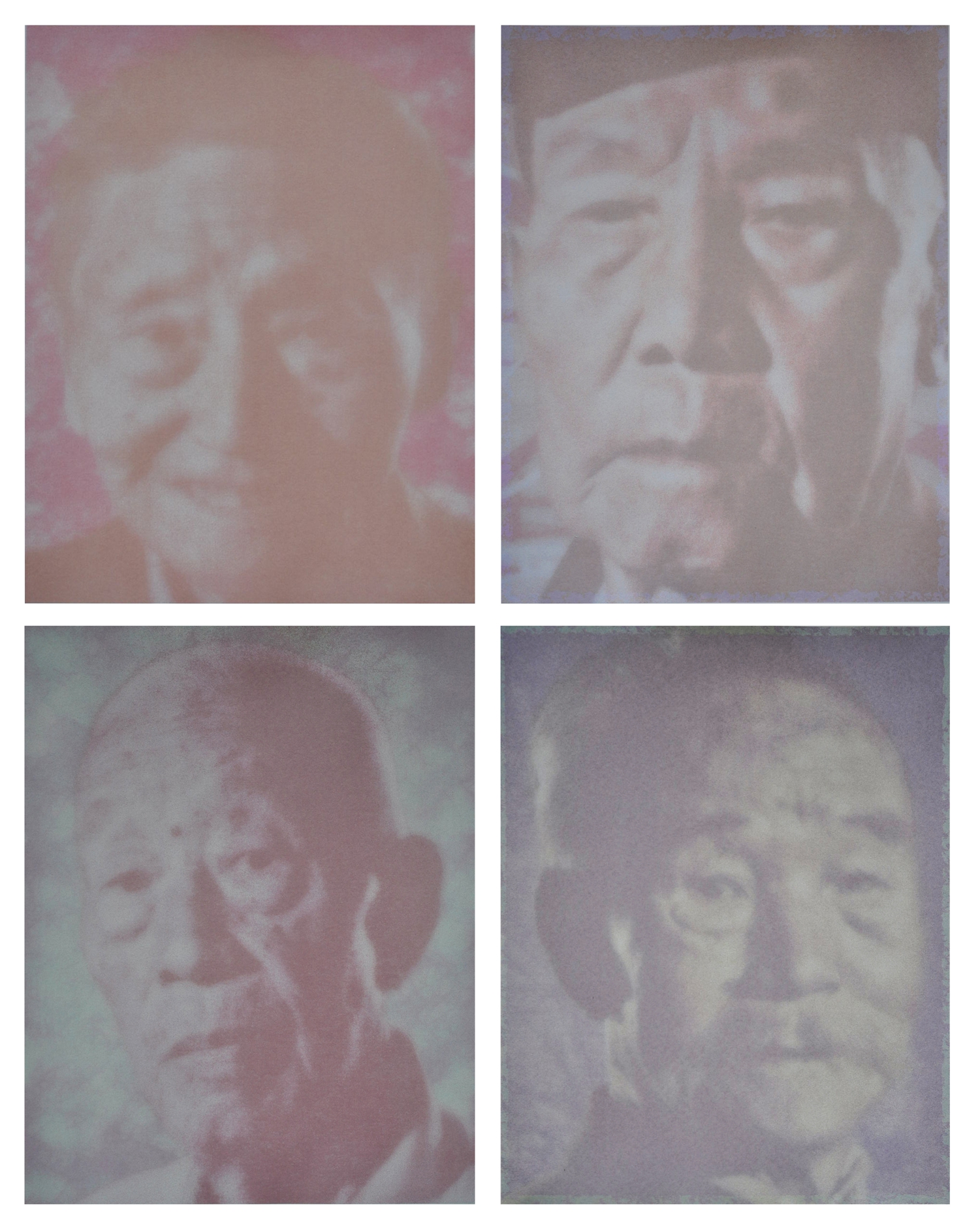 《记忆的片段——抗战老兵》张鸣 陈光勇 丝网版画 180cm×140cm 2017年5月.jpg